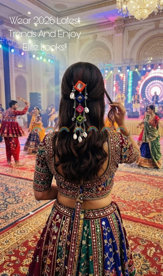 Garba hair accesorries mirror work