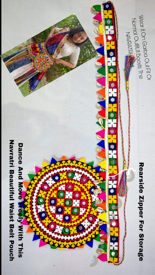 Garba kamar band with pouch