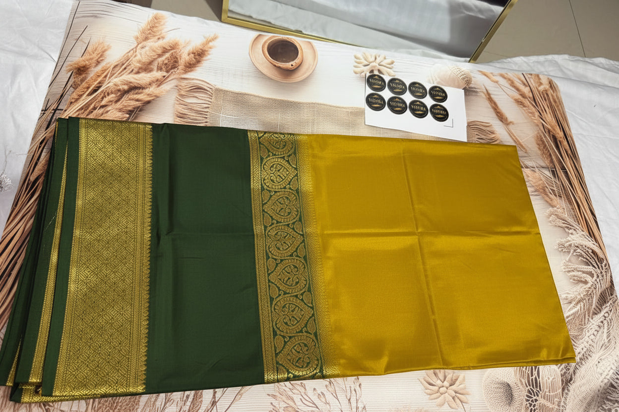 Mysore semi crepe silk saree-3- with  Bendex Boarder