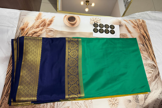 Mysore semi crepe silk saree-3- with  Bendex Boarder