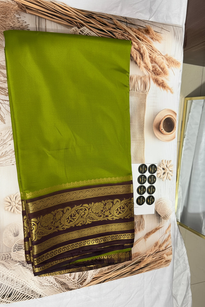 Mysore Crepe silk Saree with Bentex Border