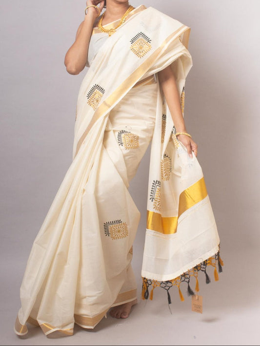 Kerala Cotton with square shape