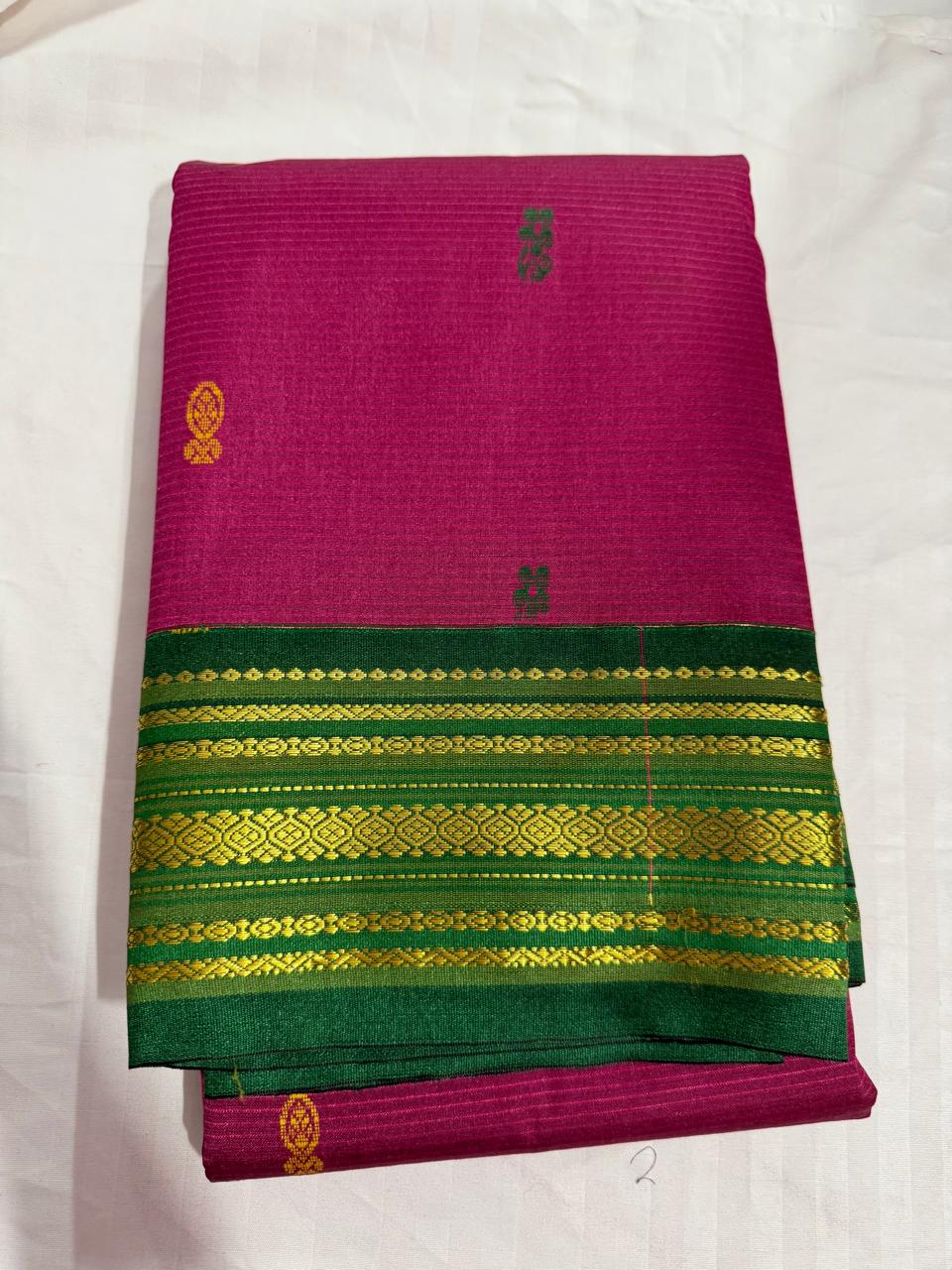 Pattu wedding/ Festival soft Silk Saree for Women-Pink and green boarder