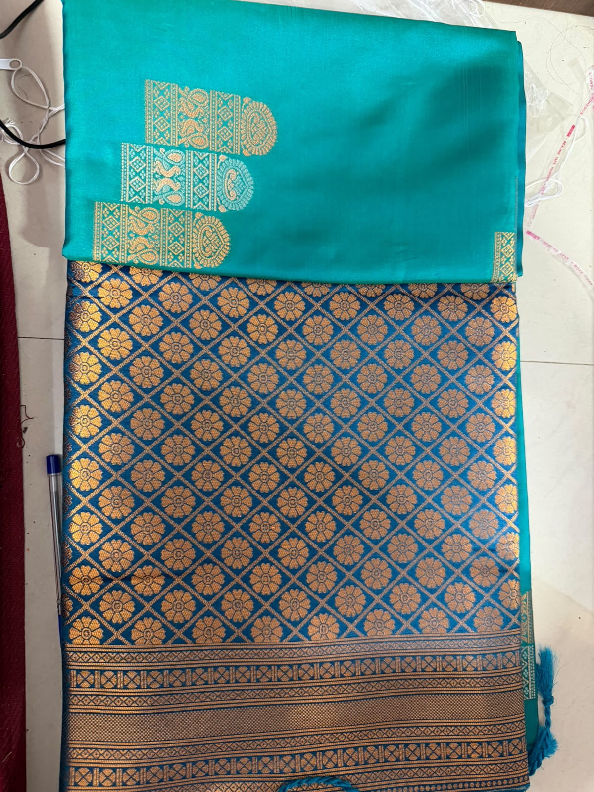 Viscose soft Silk Saree for Women- very rich boarder sky blue soft saree