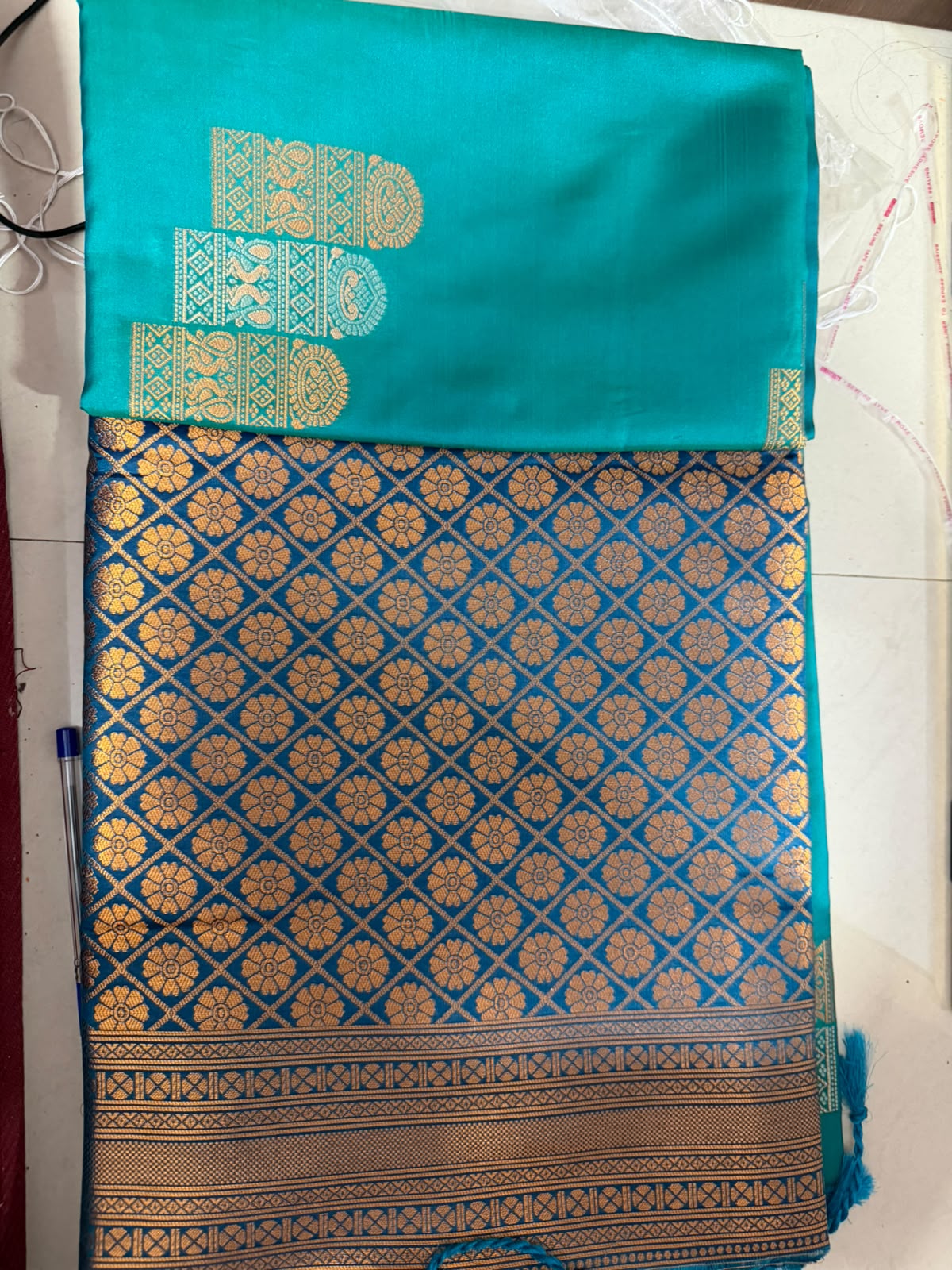 Viscose soft Silk Saree for Women- very rich boarder sky blue soft saree