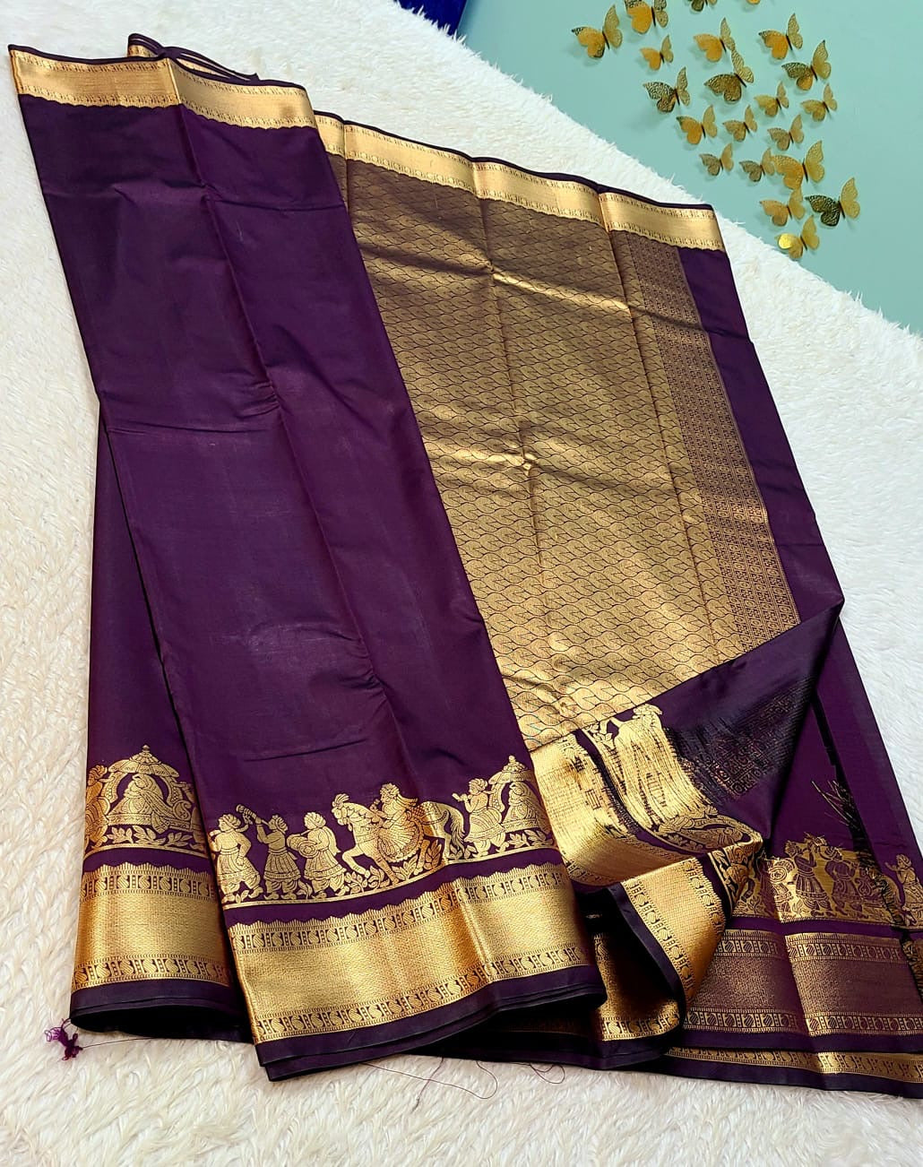 LUXURY PALLAKU DESIGN  SOFT SILK SAREES - wine