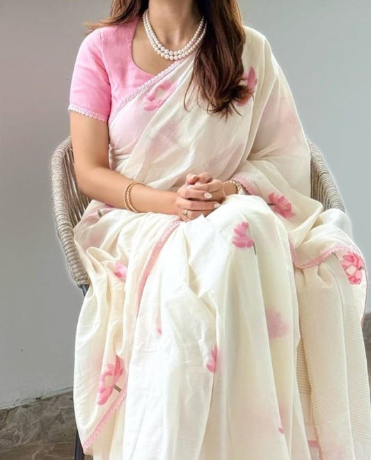 Premium Cotton Linen Saree cotton premium quality
