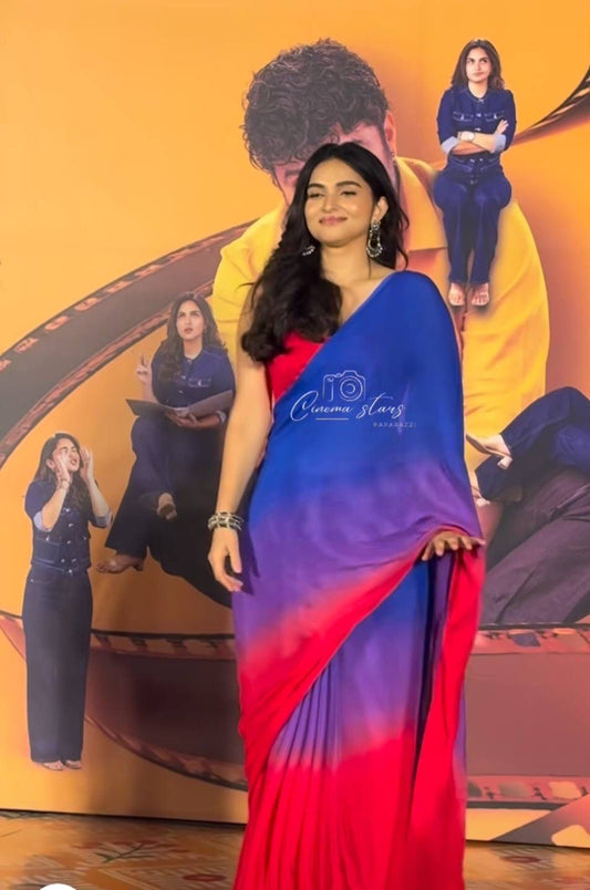 Celebrity inspired saree -chiffon saree