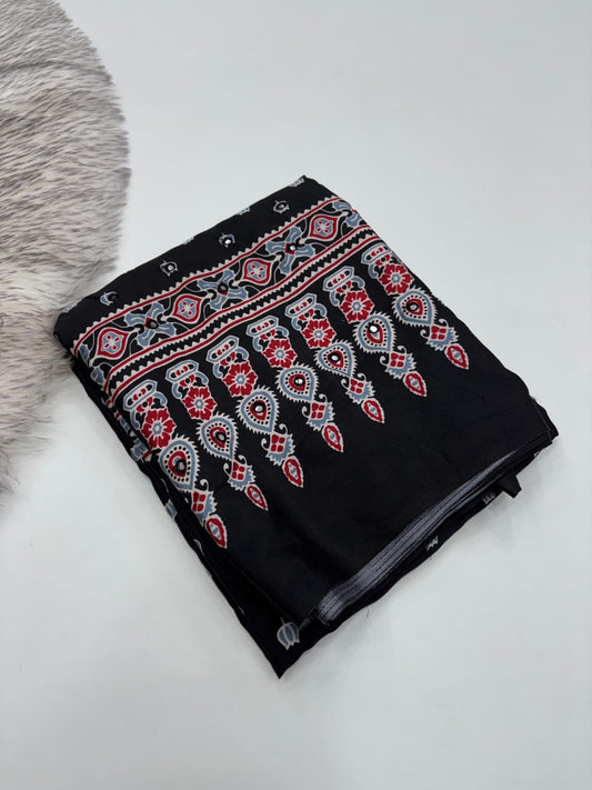 Ajrack model Silk print - black