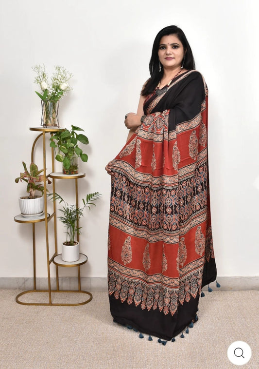 Ajrack model Silk print - red